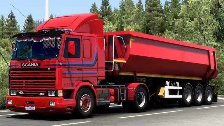 Scania 143H Ciężarówka + Wnętrze v2.1 1.49.x ETS2 - ETS2 Mody | ATS Mod