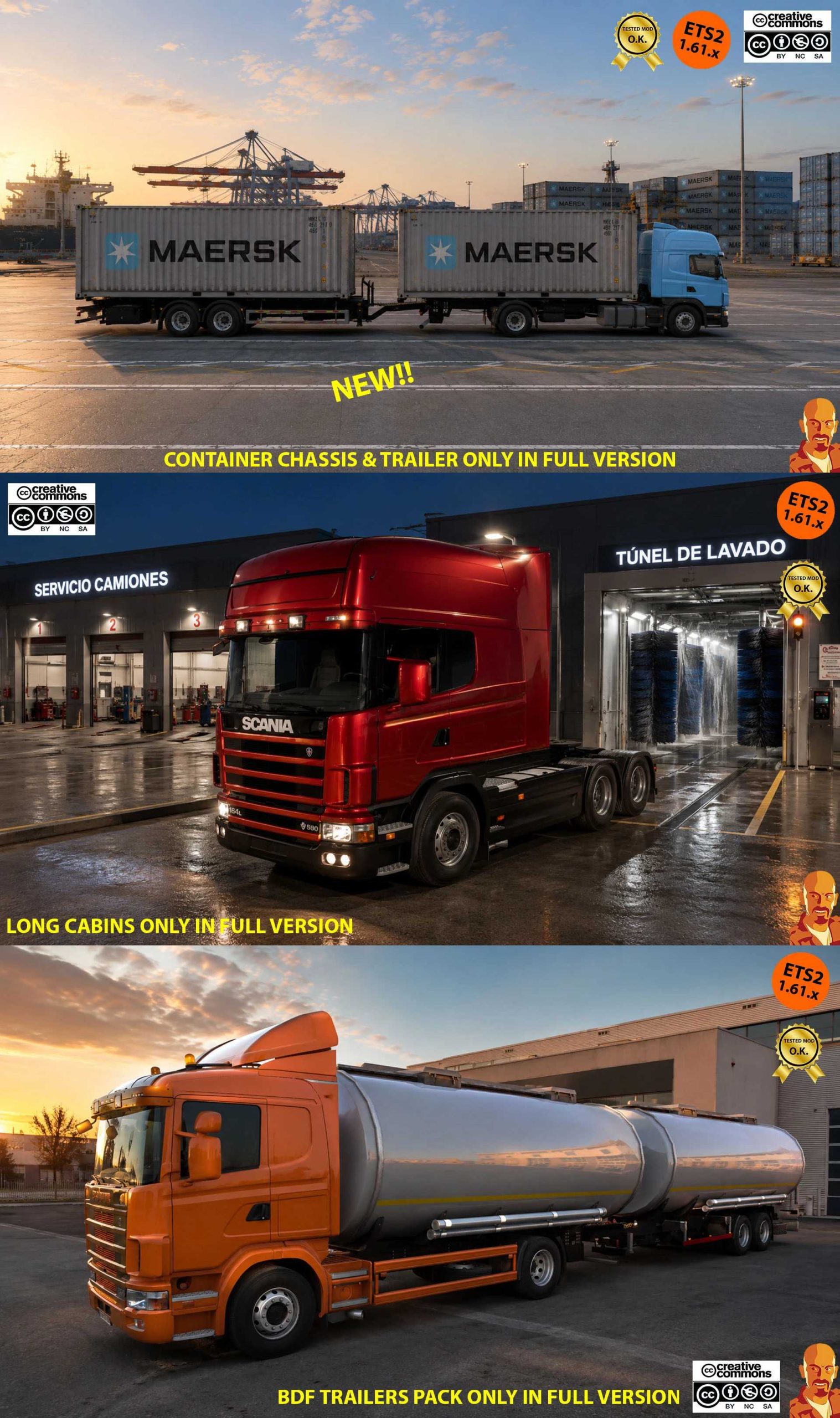 SCANIA MEGAMOD v8.0 Z KONTENERAMI ŁADUNKOWYMI 1.60-1.61.x ETS2 thumbnail 3