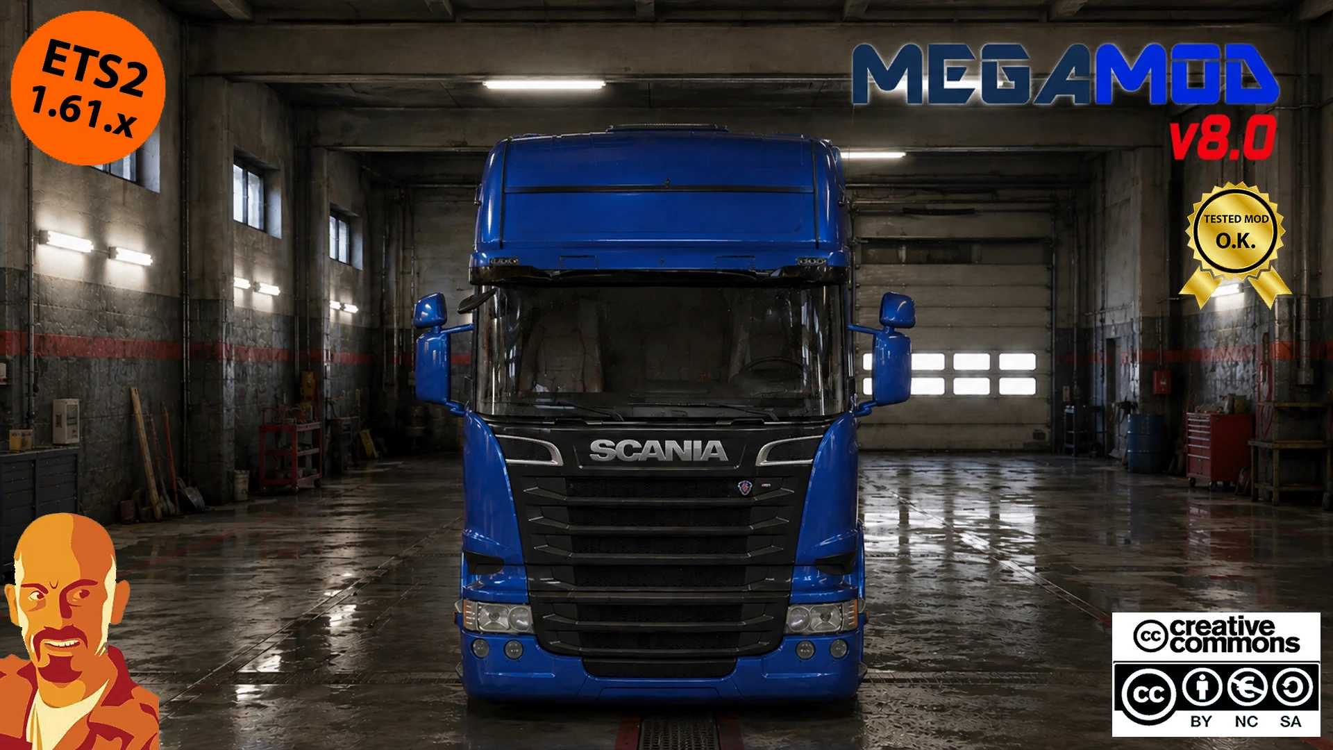 SCANIA MEGAMOD v8.0 Z KONTENERAMI ŁADUNKOWYMI 1.60-1.61.x ETS2 thumbnail 2