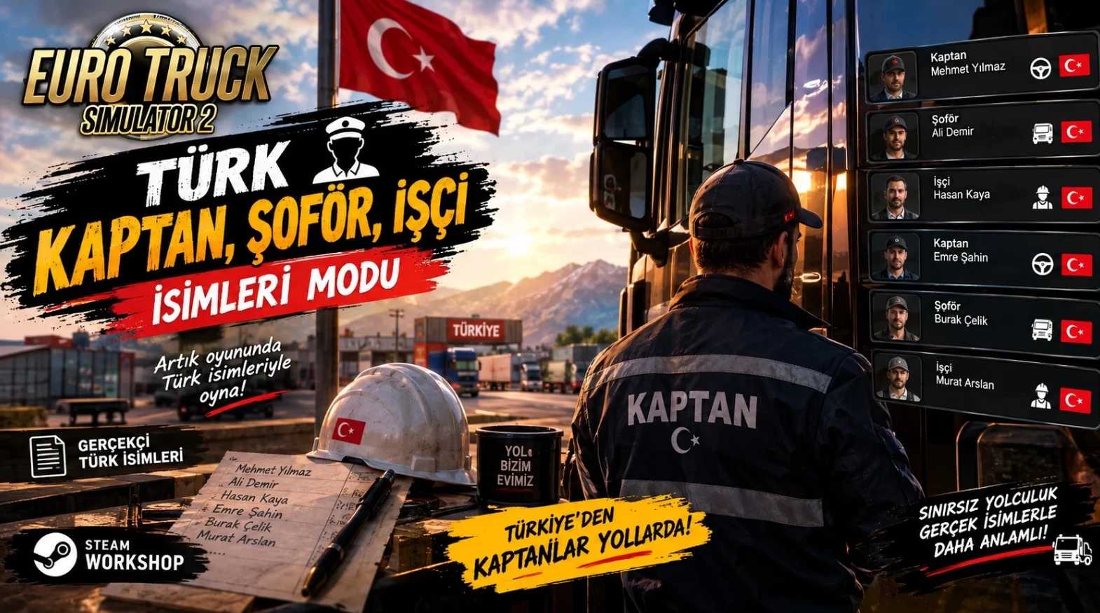 Nazwy tureckich kierowców v1.0 ETS2