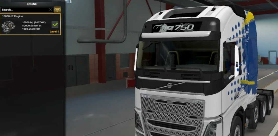Silnik 10000 KM do wszystkich ciężarówek v3.0 ETS2 thumbnail 2